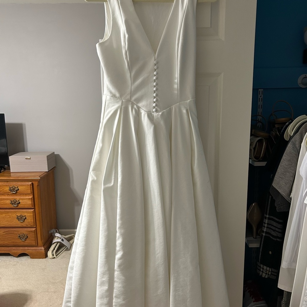 Meshki Ivory Sleeveless Midi Dress